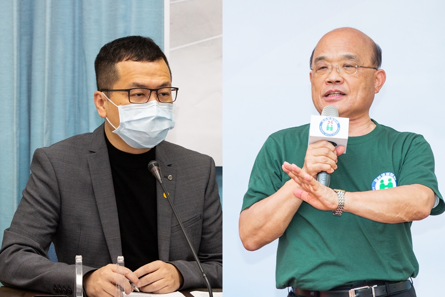 議員羅智強（左）近日再批評行政院長蘇貞昌（右）不改口武漢肺炎是歧視。（本刊資料照）