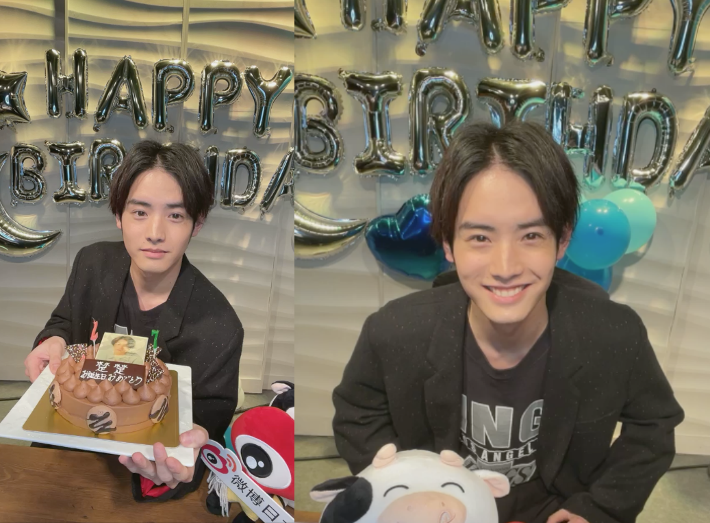 日星赤楚衛二今慶祝27歲生日,開生日直播吸引超過130萬人次觀看。(翻攝自自赤楚衛二微博影片)