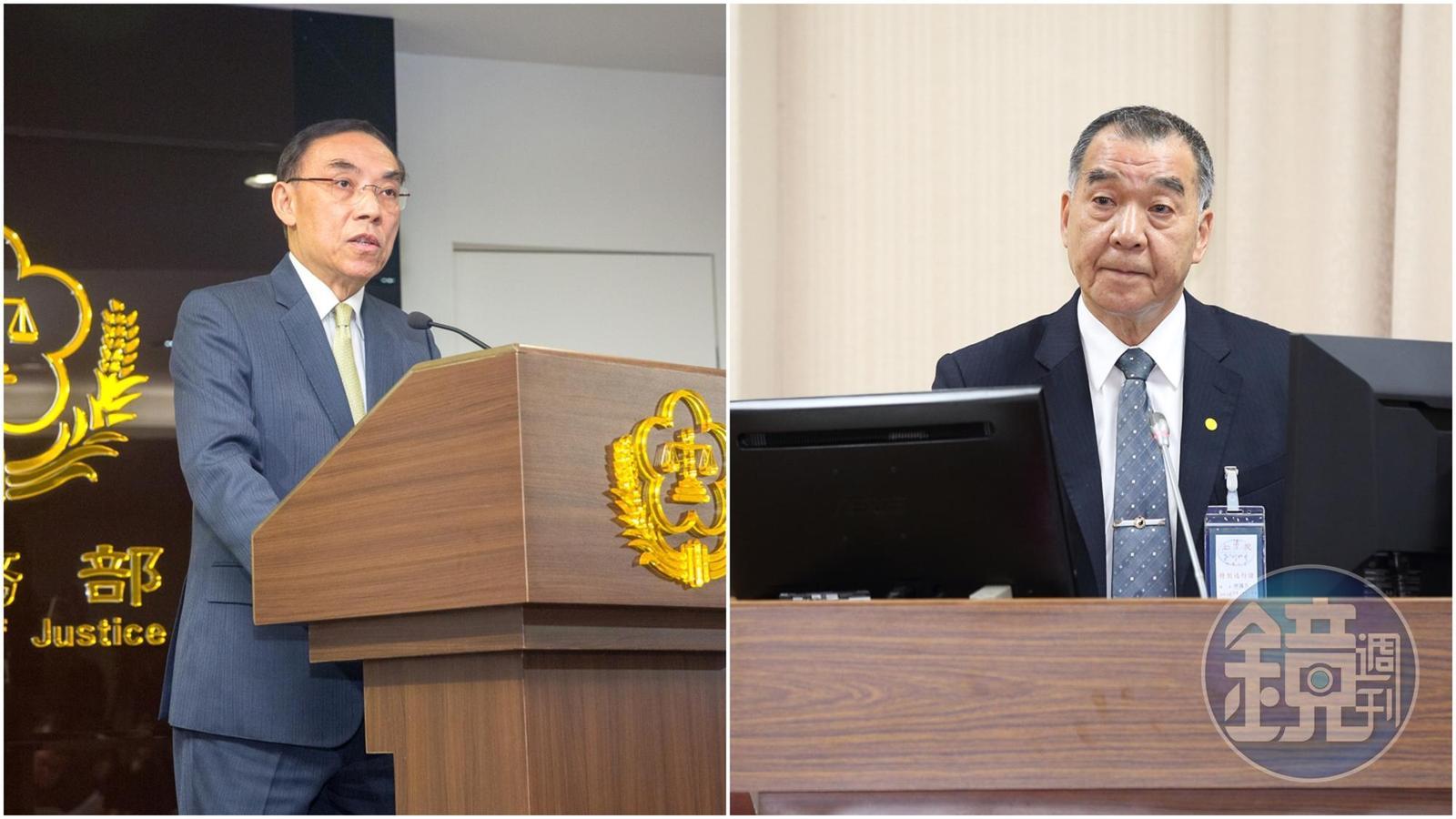 針對中國封殺我國鳳梨,法務部長蔡清祥(左)與國防部長邱國正(右)都表示願意配合政府政策以幫助果農。(本刊資料照)