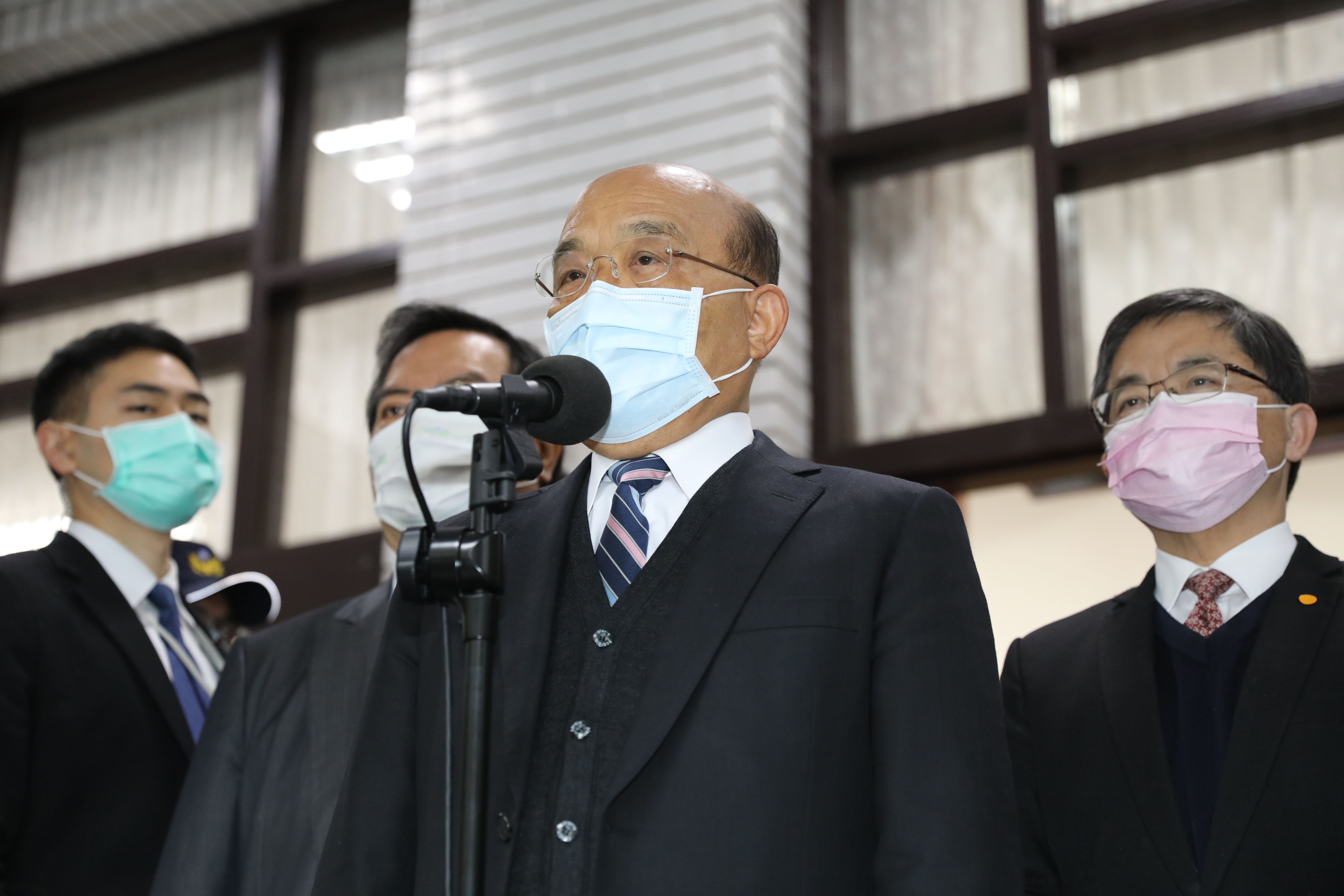 行政院長蘇貞昌接受媒體訪問。