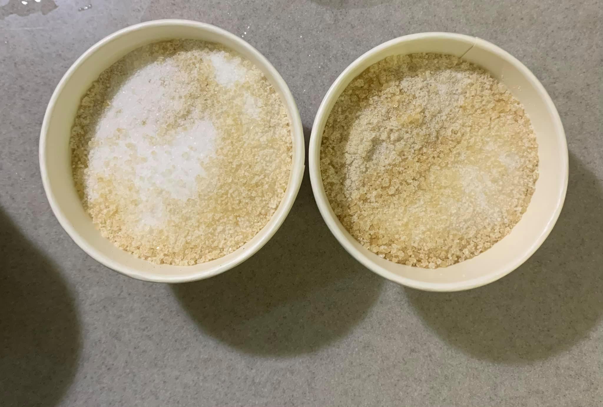 今天用的鹽與糖。