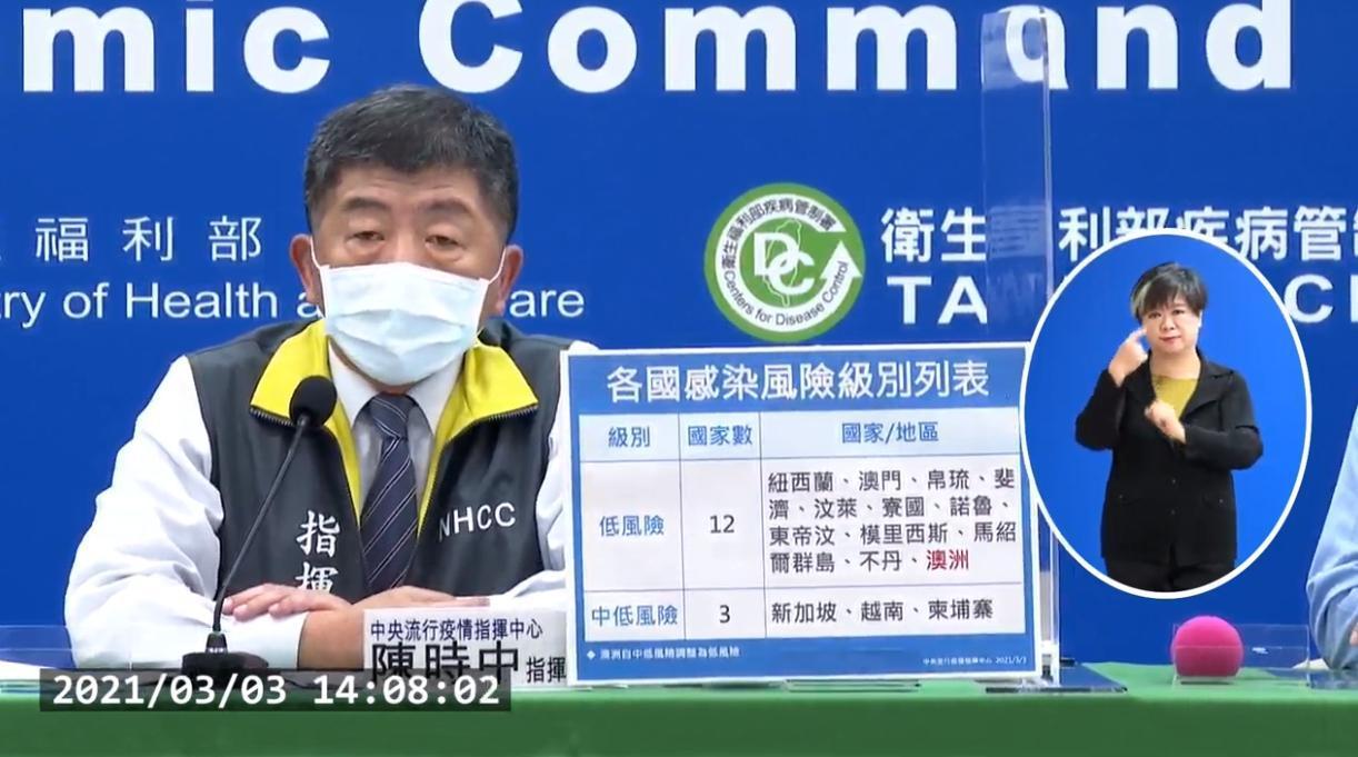 指揮官陳時中宣布,今日新增3例武漢肺炎境外移入個案。(翻攝自疾管署YouTube頻道)