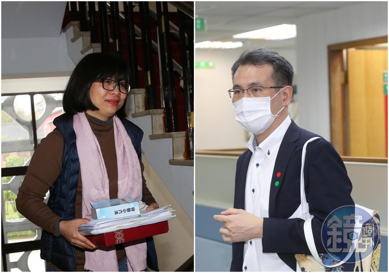 鄭運鵬(右)於臉書po文間接回應林淑芬(左),指過去自己也曾被強制分配到司法委員會,「但是,我不認為因服務黨團而不能選擇委員會,是被懲罰。」(本刊資料照)