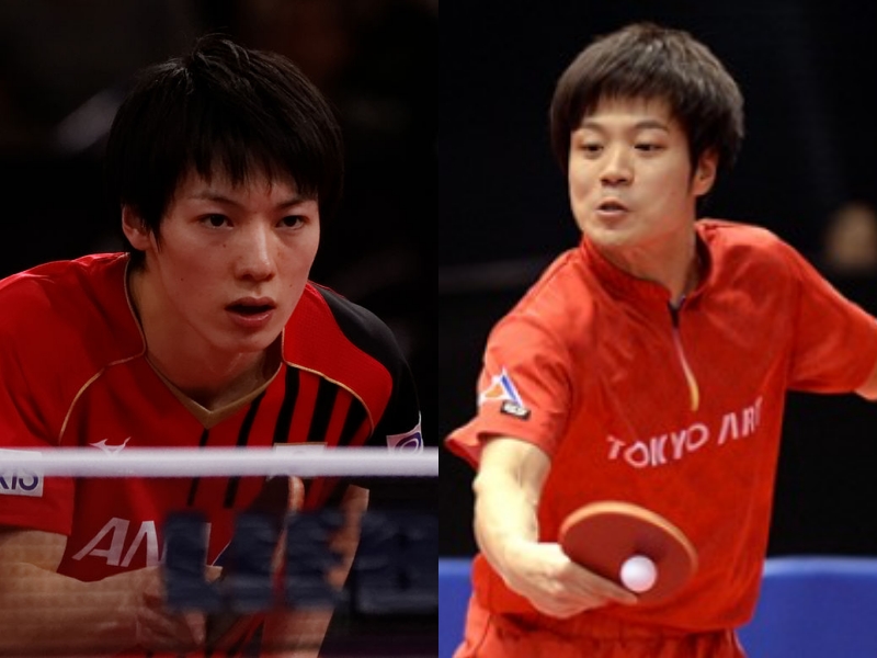 日本桌球選手松平健太(左)與大矢英俊(右)都曾傳出與福原愛交往的緋聞。(翻攝自wiki、日本卓球navi網站)