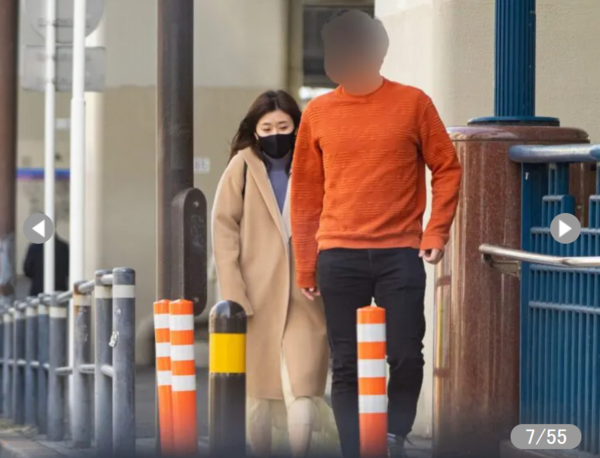 返回日本的福原愛(左),被偷拍與貌似日本棒球金童大谷翔平的高帥男(右)到賓館過夜。(翻攝自《女性SEVEN》)