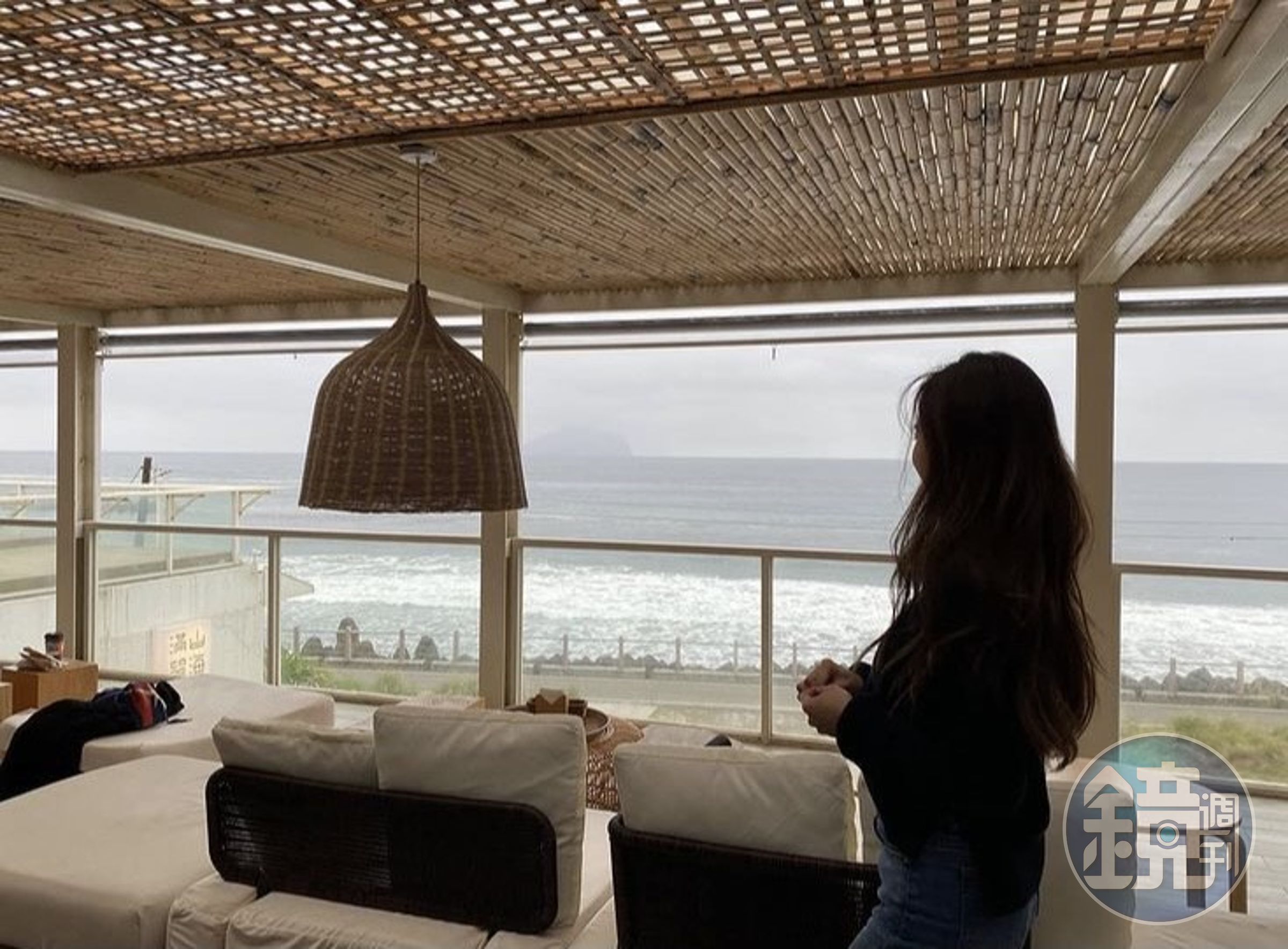 蔡依林到宜蘭遊玩，光顧超人氣的海景咖啡店。（翻攝自蔡依林的IG）