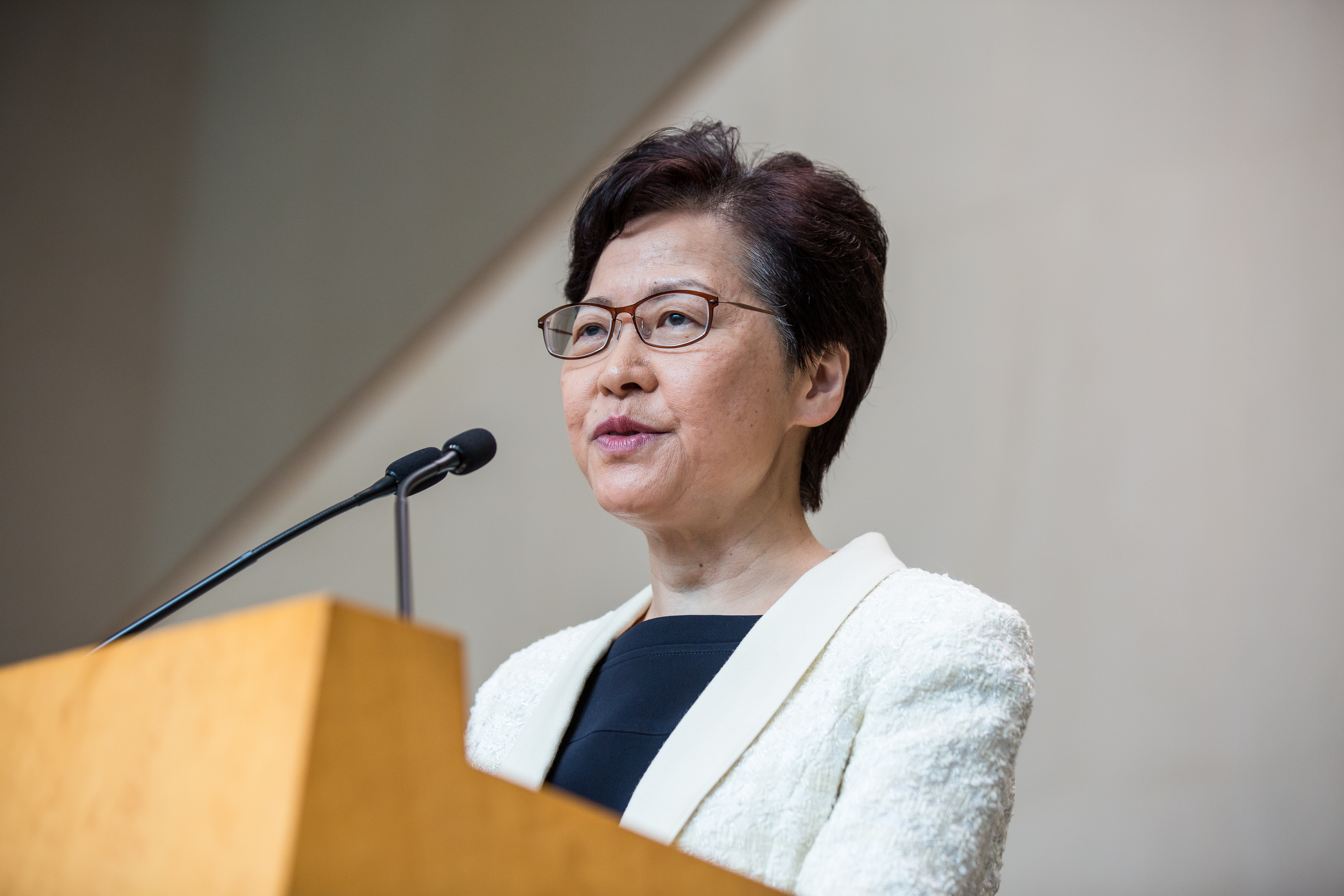 對於北京將修改香港選制，特首林鄭月娥表示會全面配合。（資料照）