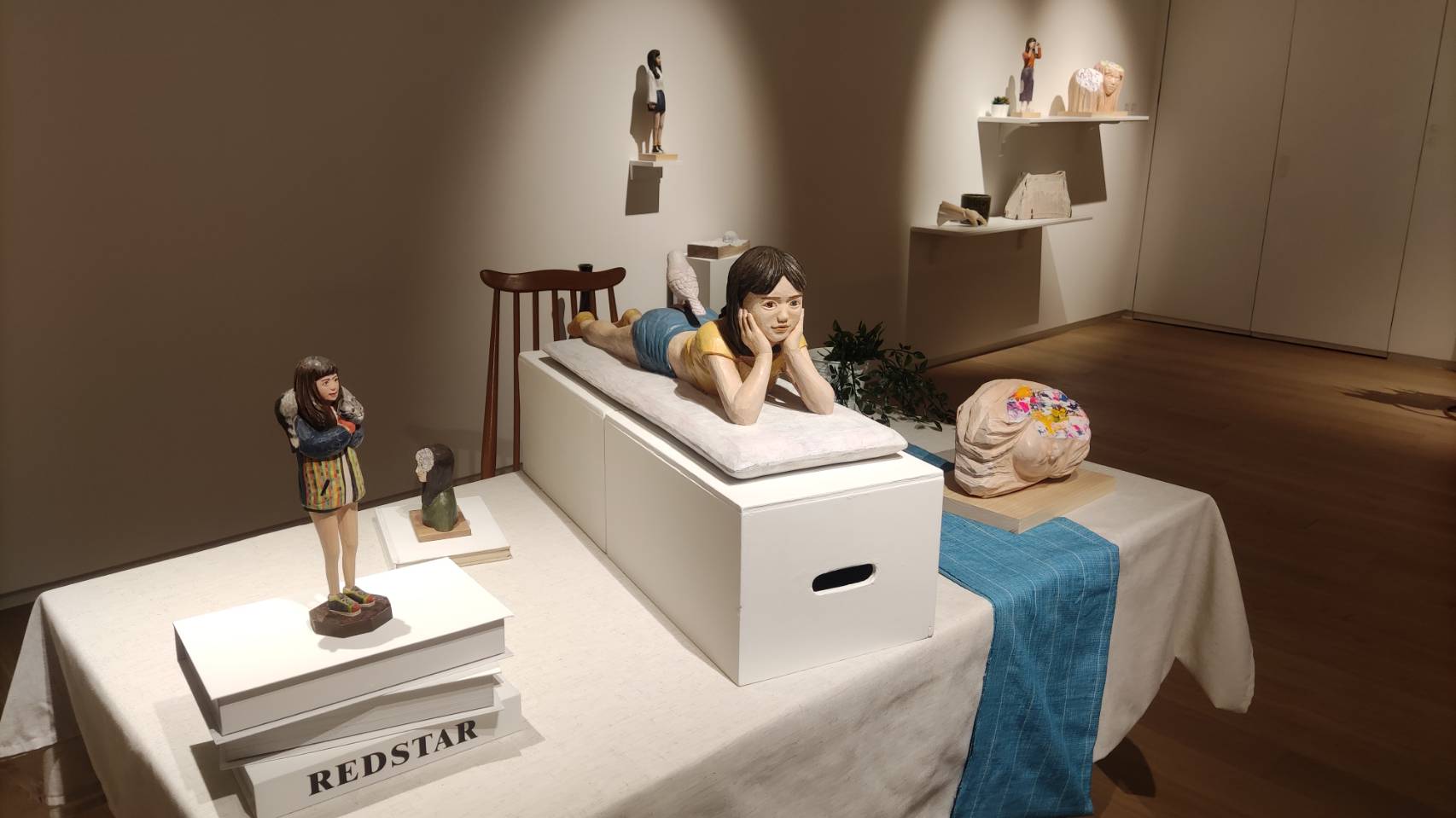 新生代雕刻藝術家江基名的作品「等待時光」。(寶吉祥藝術中心提供)