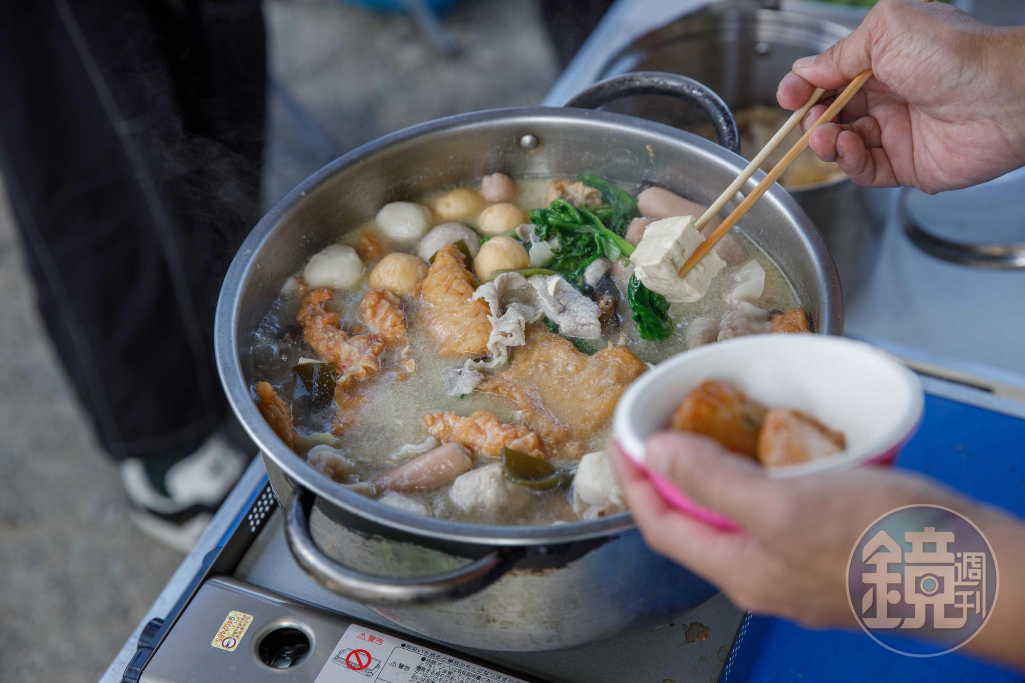 補給站煮火鍋是越野後的最佳犒賞。