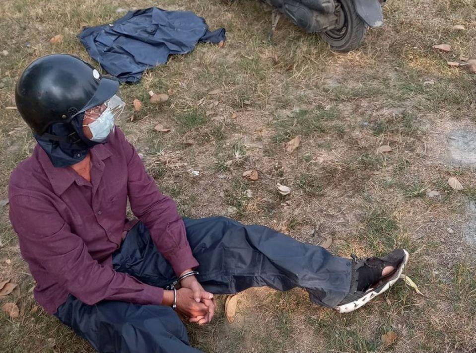 高雄大樹發生槍擊案,導致2死慘劇,警方15小時候在林園台88線橋下找到嫌犯並逮捕。(翻攝畫面)