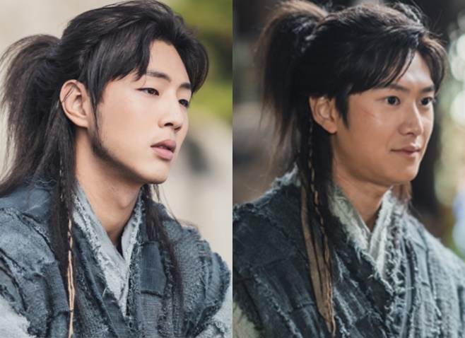 志洙（左圖）爆出校園霸凌害慘主演古裝劇《月升之江》，羅人友上週末立即上工代打。（翻攝自tenasia）