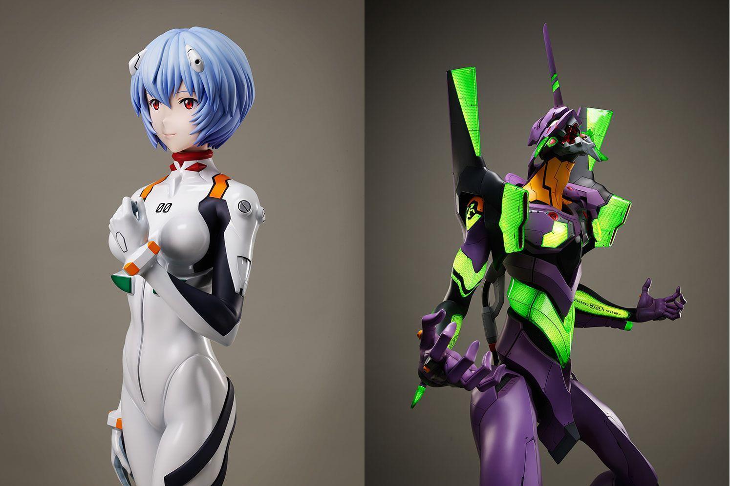 F:NEX推出「綾波零」與「初號機」的高價位EVA等身模型。(翻攝自F:NEX官網)