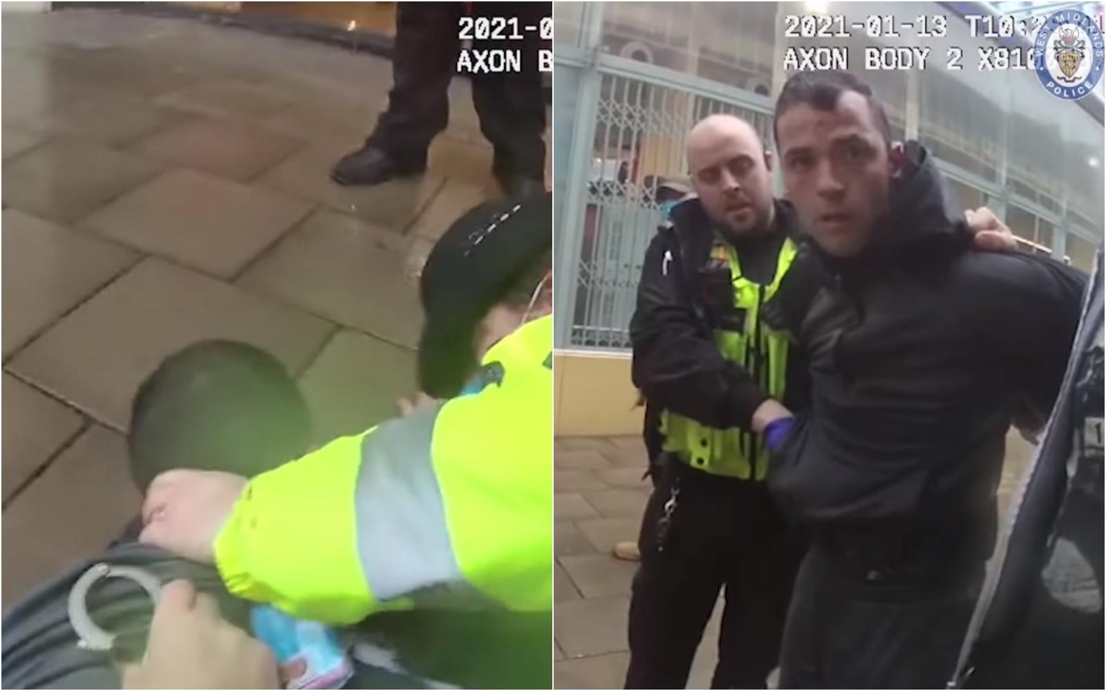 逃犯巴特勒上街買遊戲,可疑的行徑被警方盯上因而落網。(翻攝自West Midlands Police YouTube)