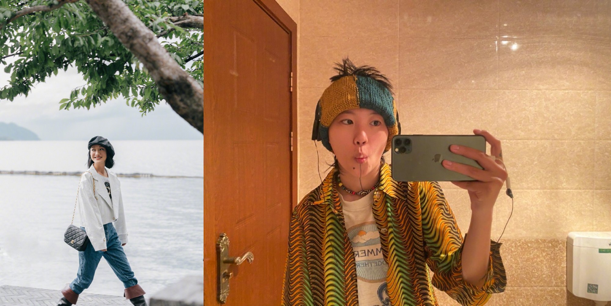 竇靖童頗有個性，與相差23歲的周迅交好。（翻攝自竇靖童、周迅微博）