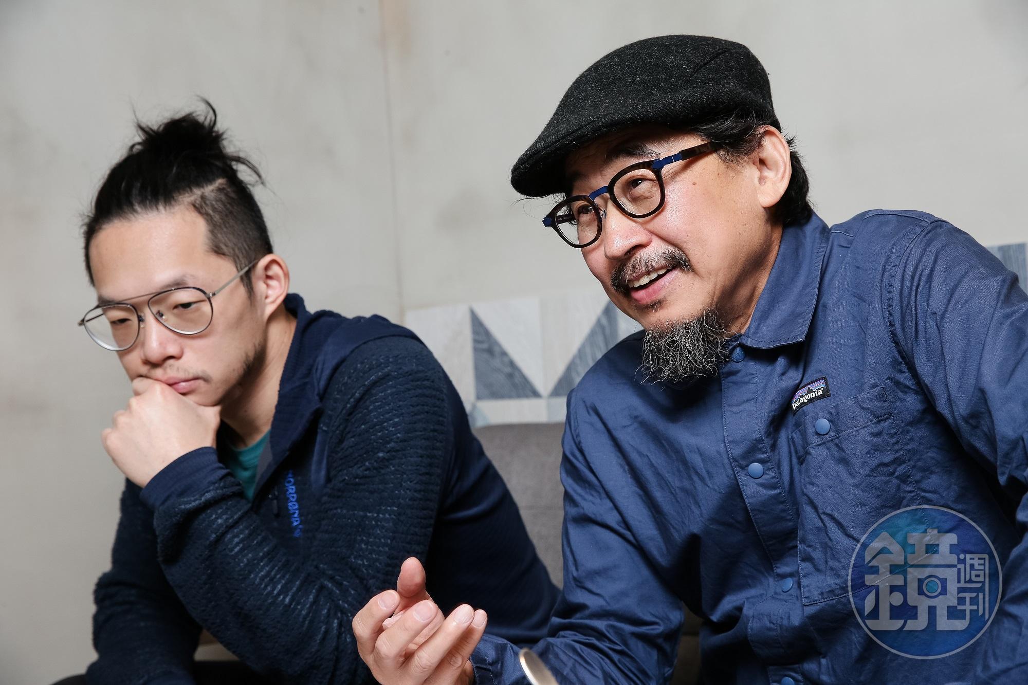 首次擔任節目製作人的詹偉雄（右），找來新銳導演程紀皓（左）合作。