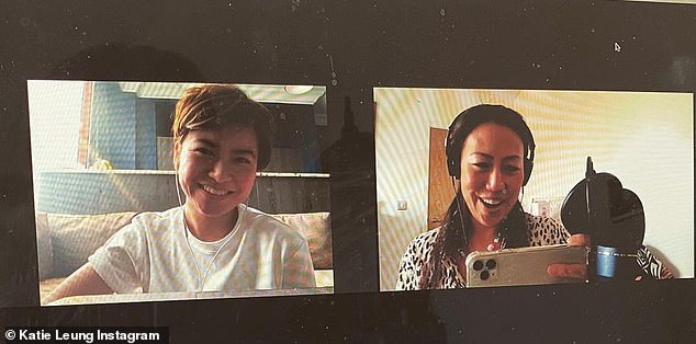 梁佩詩(左)上Podcast節目受訪,提及被受網路霸凌往事。(翻攝Katie Leung IG)