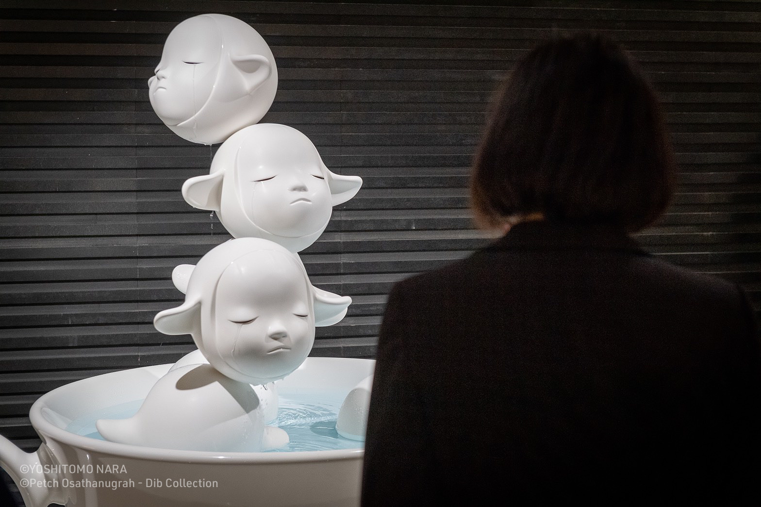 奈良美智特展於關渡美術館正式開展,展期到6月20日。(總統府提供)