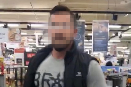 網路上爆料某外國男子賣場內不願配合配戴口罩，還對勸導者動口動手。（翻攝自PTT）