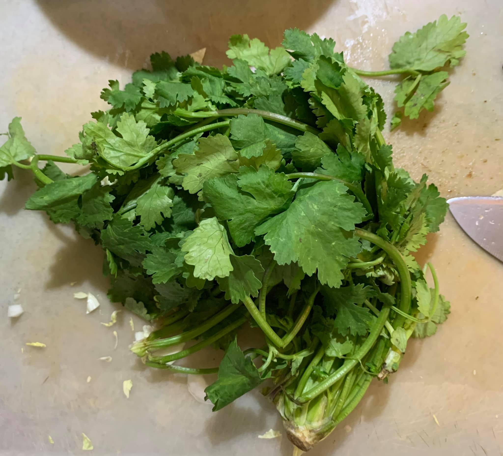 備好香菜。