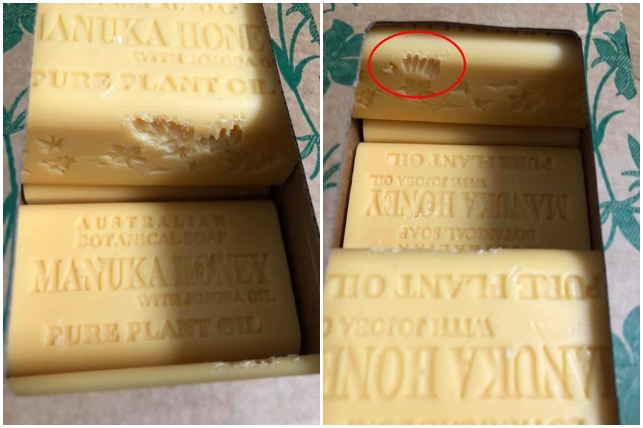 網友抱怨買了一款好市多香皂,結果引來老鼠啃了好幾口。(翻攝自臉書社團Costco好市多 商品經驗老實說)
