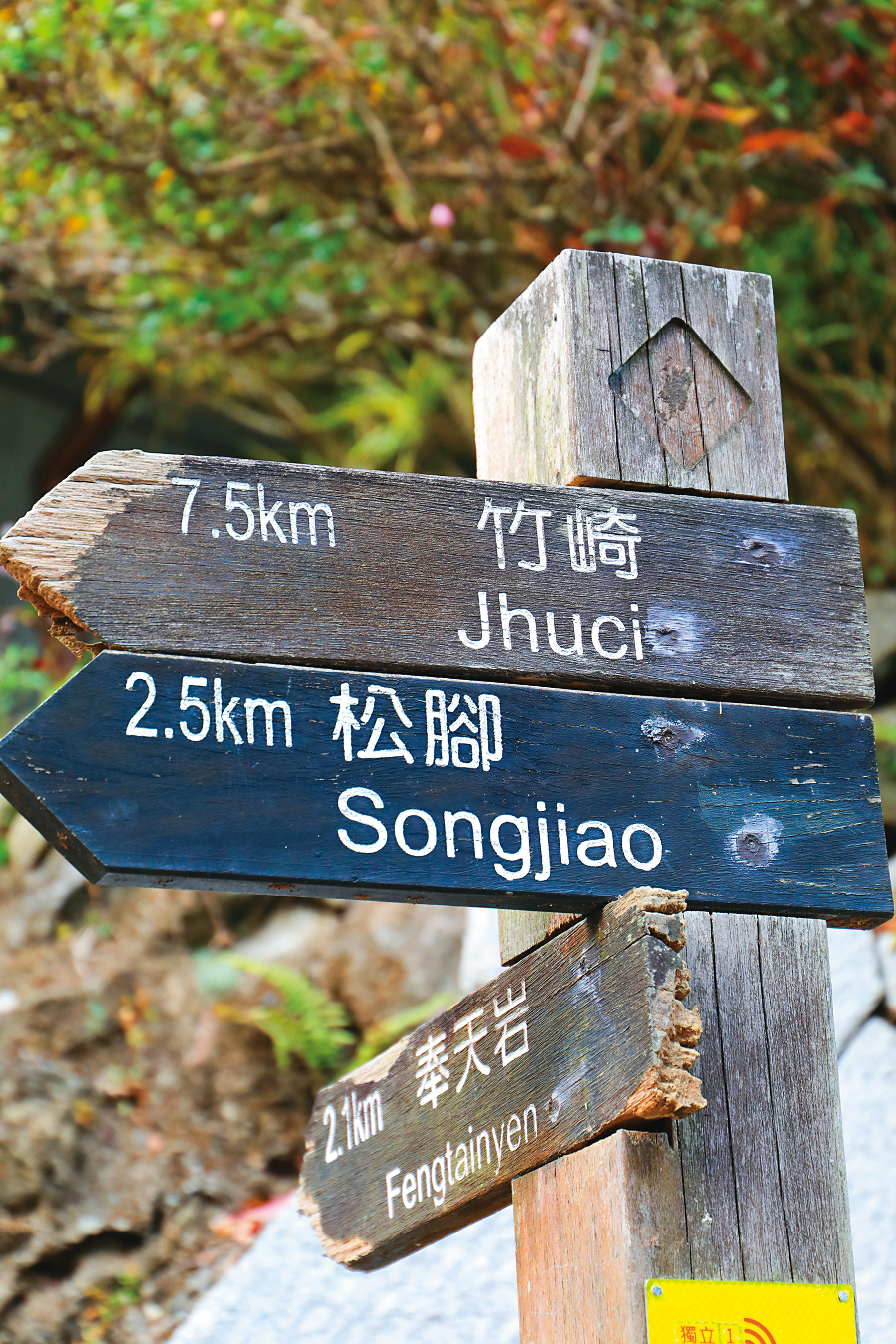 樟腦寮站附近有獨立山步道