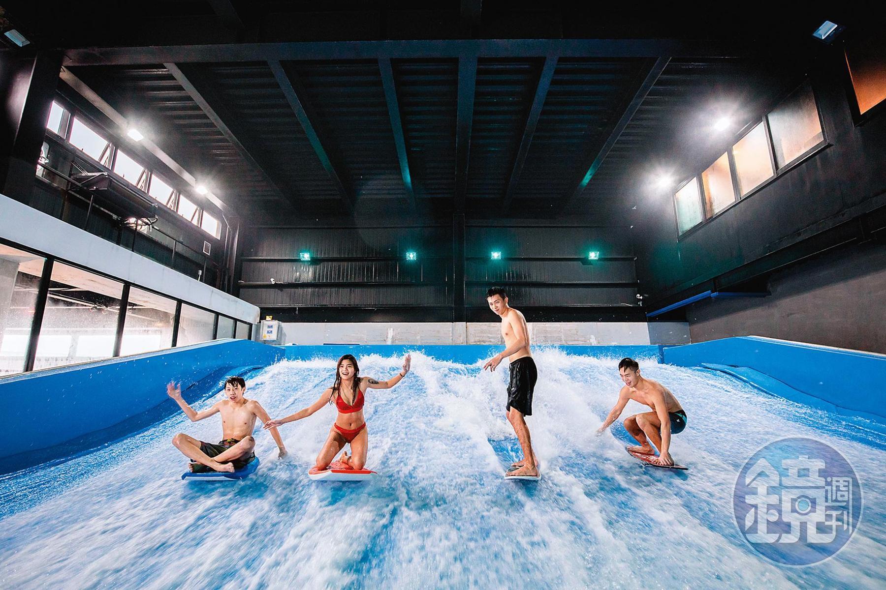 「浪極光Surfing City」是台灣第一座室內衝浪俱樂部。