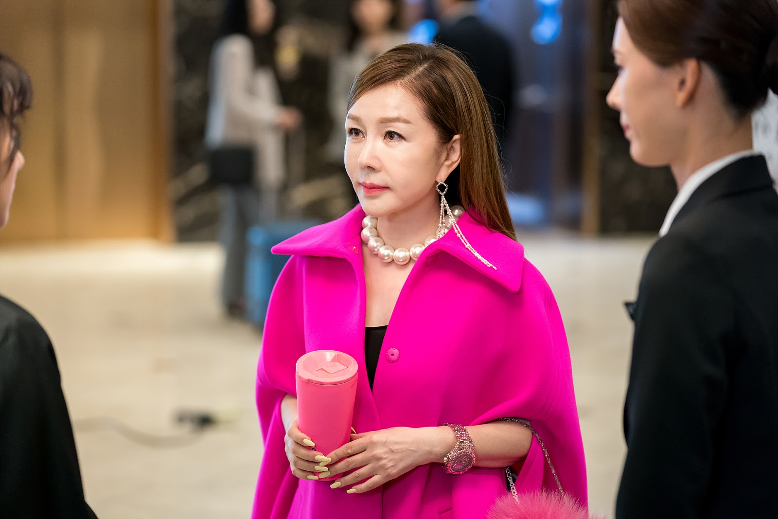 朴俊錦在《沒有第二次》飾演有錢人家媳婦，為了讓女兒繼承公司用盡各種惡劣手段。（緯來戲劇台提供）