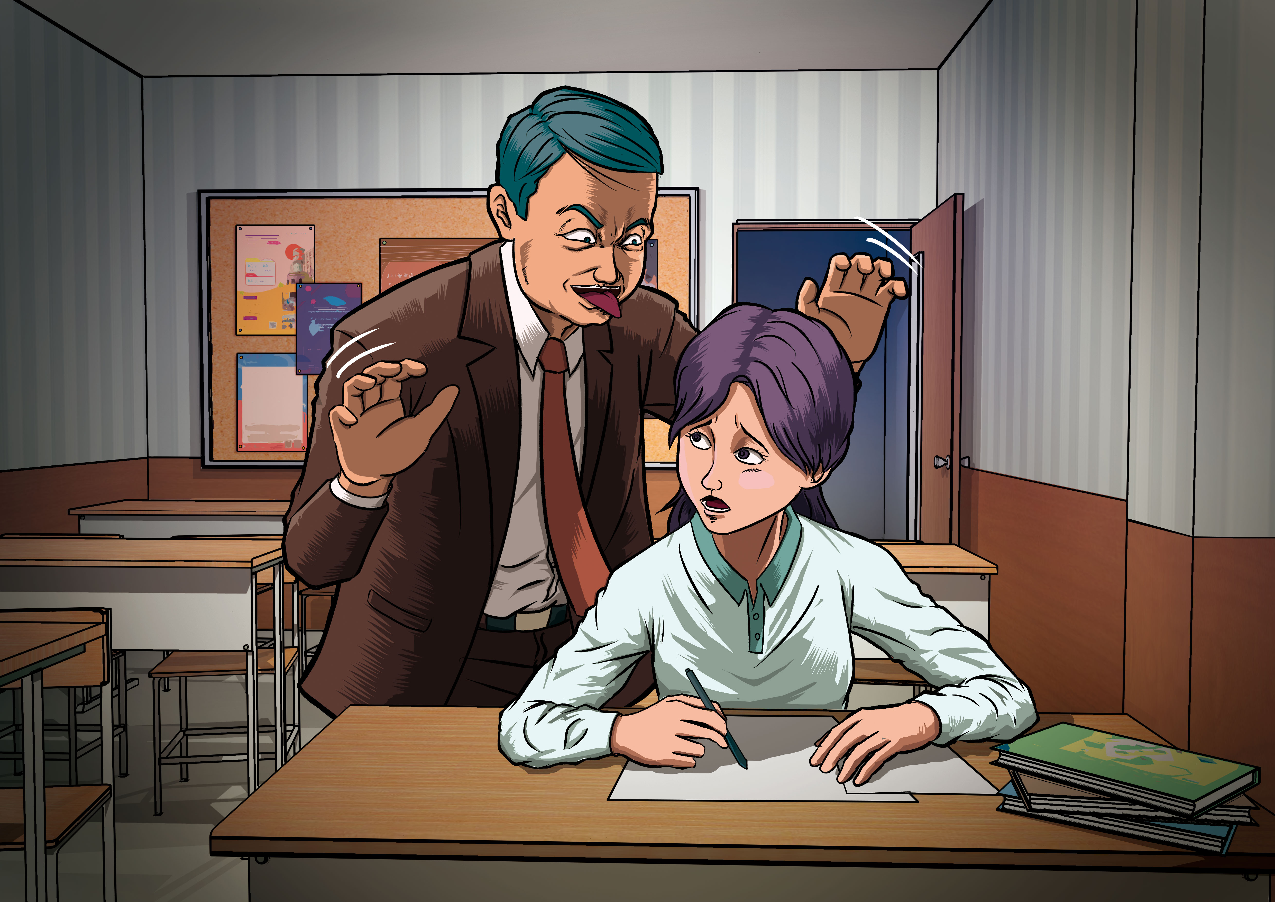 兒少協會理事長涉嫌利用課輔的機會，對少女伸出狼爪。