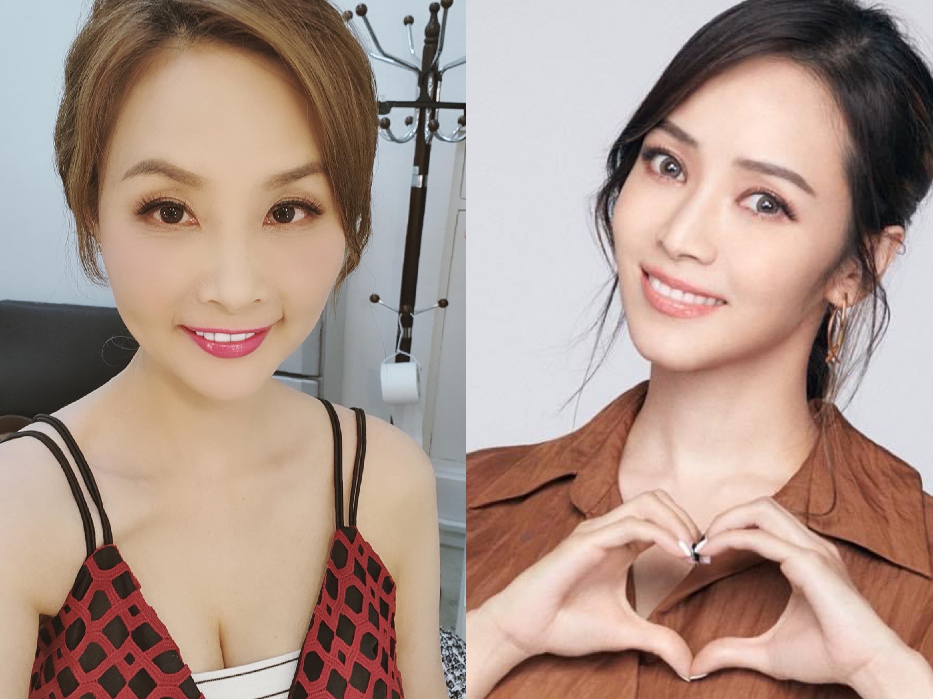 許聖梅認為侯佩岑頂著被觀眾唾棄的風險，帶母親林月雲上節目揭露小三過往，只是為了演藝事業「選邊站」。（圖/翻攝自許聖梅、侯佩岑臉書）