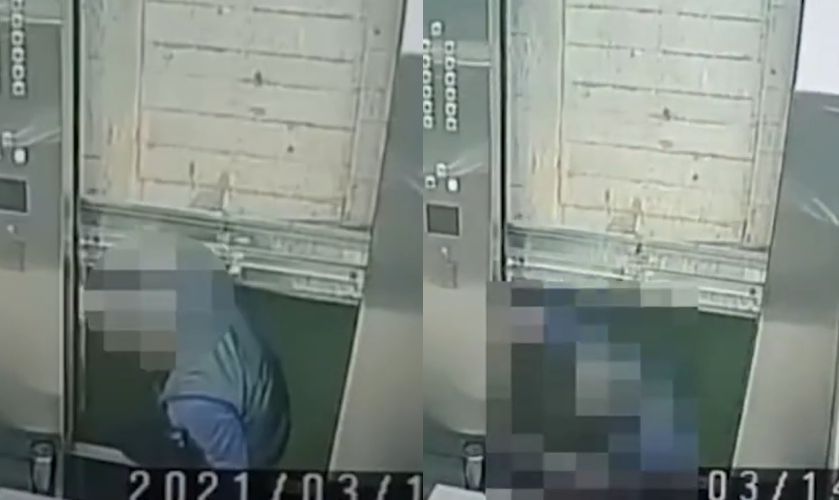 76歲的許姓保全在試圖爬出疑似故障的電梯時,不慎墜落到地下3樓身亡。(翻攝照片)