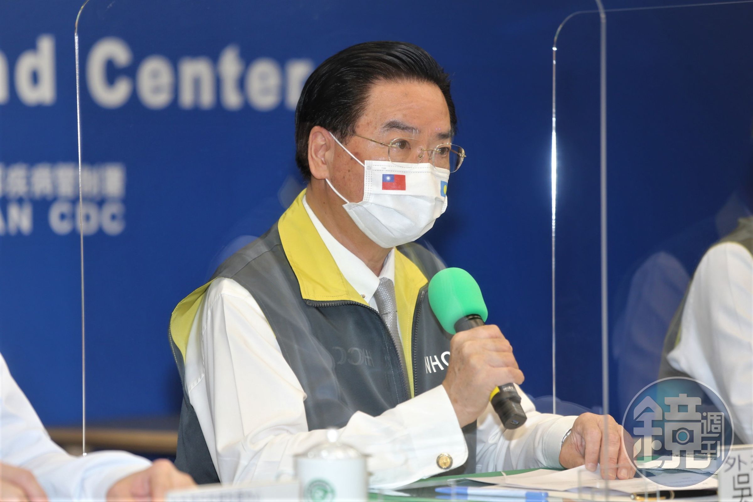 外交部長吳釗燮表示，帛琉總統惠恕仁（Surangel Whipps, Jr.）將在3月28日訪台。（指揮中心提供）