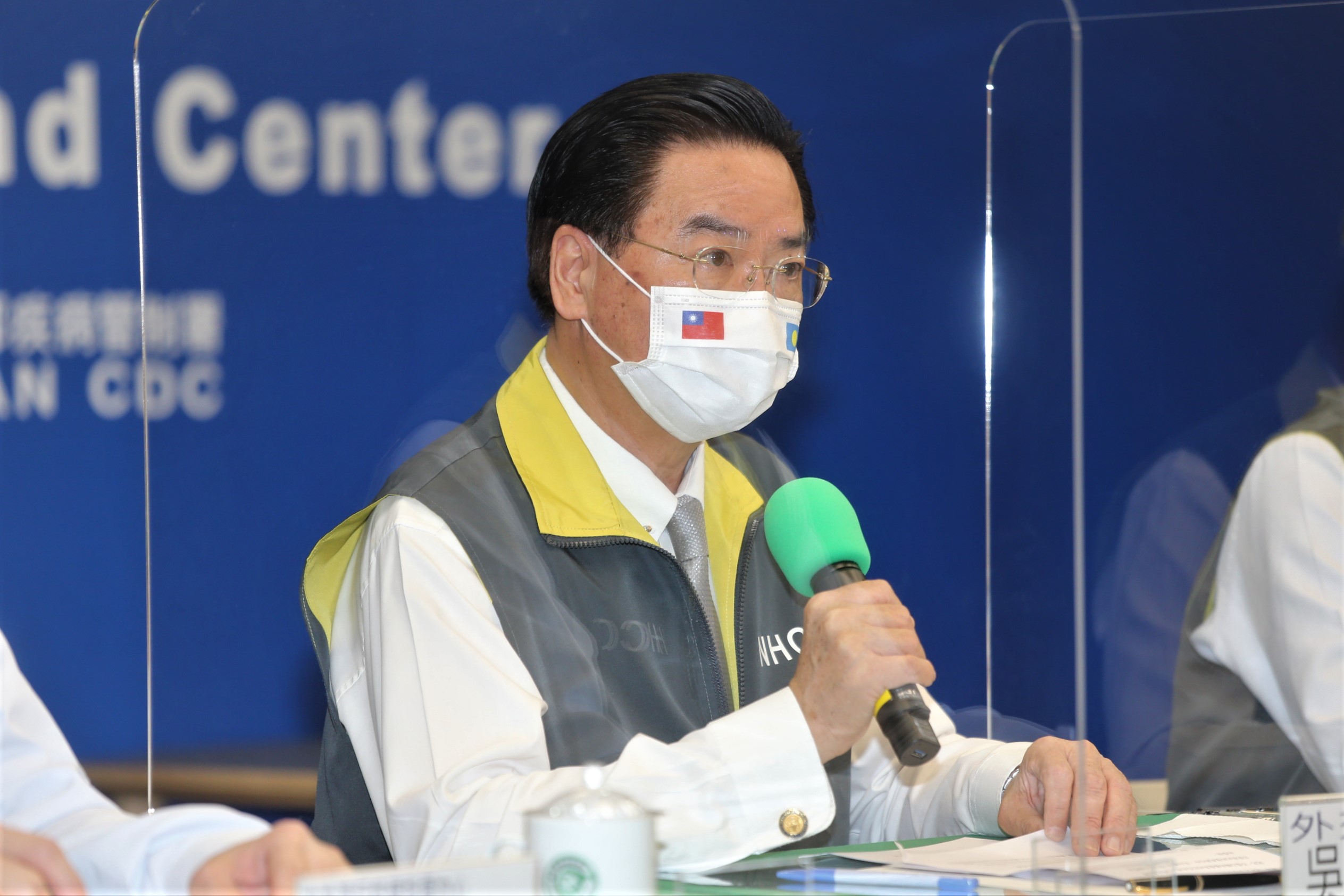 外交部長吳釗燮表示，帛琉總統惠恕仁（Surangel Whipps, Jr.）將在3月28日訪台。（指揮中心提供）