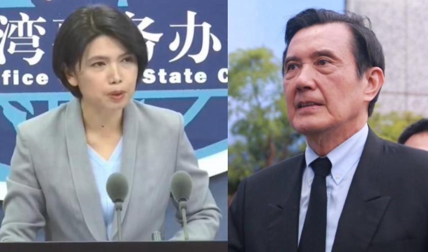 中國大陸國台辦發言人朱鳳蓮呼籲台灣政黨人士就香港議題應「明辨是非」。（翻攝自央視YouTube、馬英九臉書）