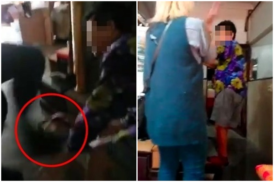 前空姐遭男方親友公布「自導自演」影片。（翻攝臉書社團爆料公社）