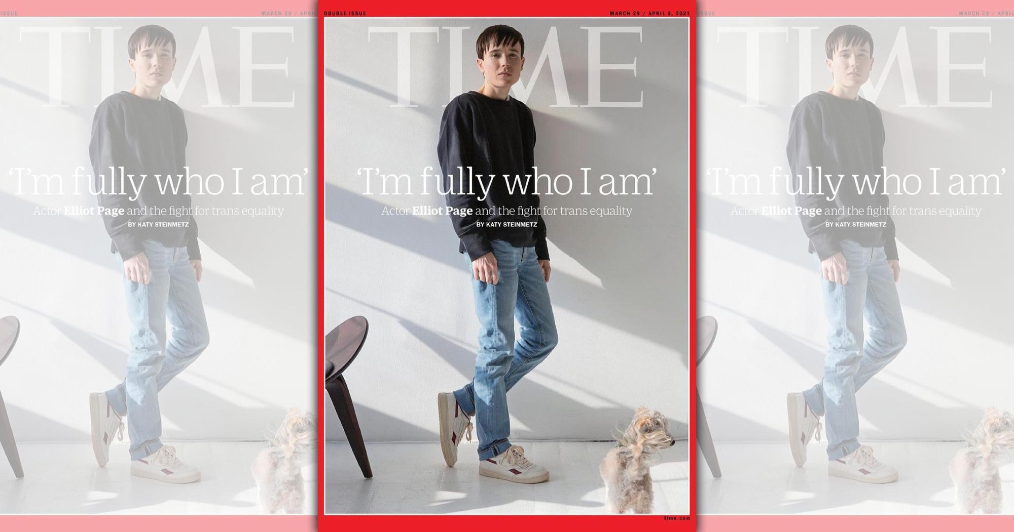 艾略特佩吉成為登上時代雜誌封面的首位跨性別者身分。(翻攝自艾略特佩吉IG)