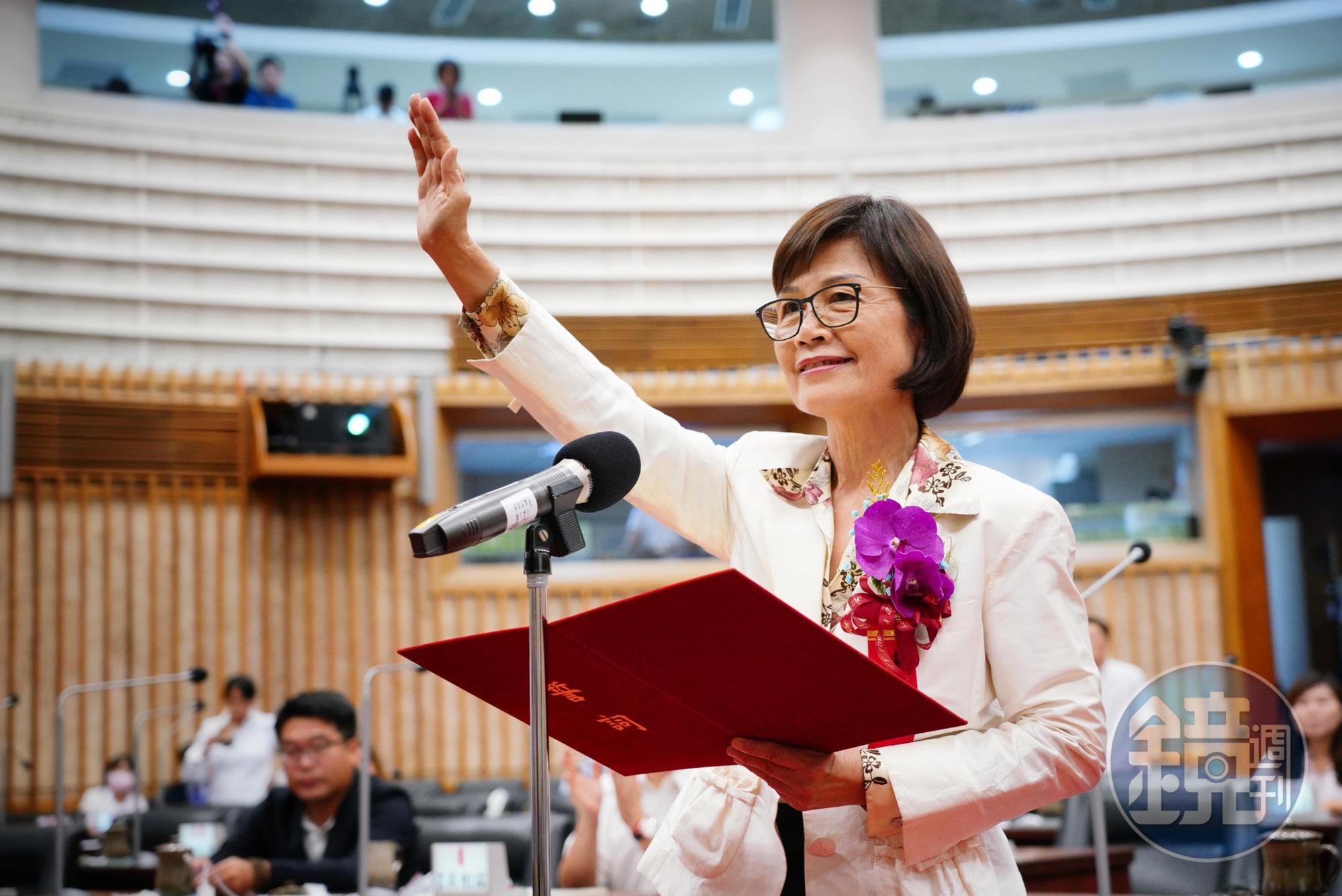 曾麗燕去年7月經補選當選高雄市議會議長,近日傳出遭檢舉涉嫌詐領助理費。(本刊資料照)