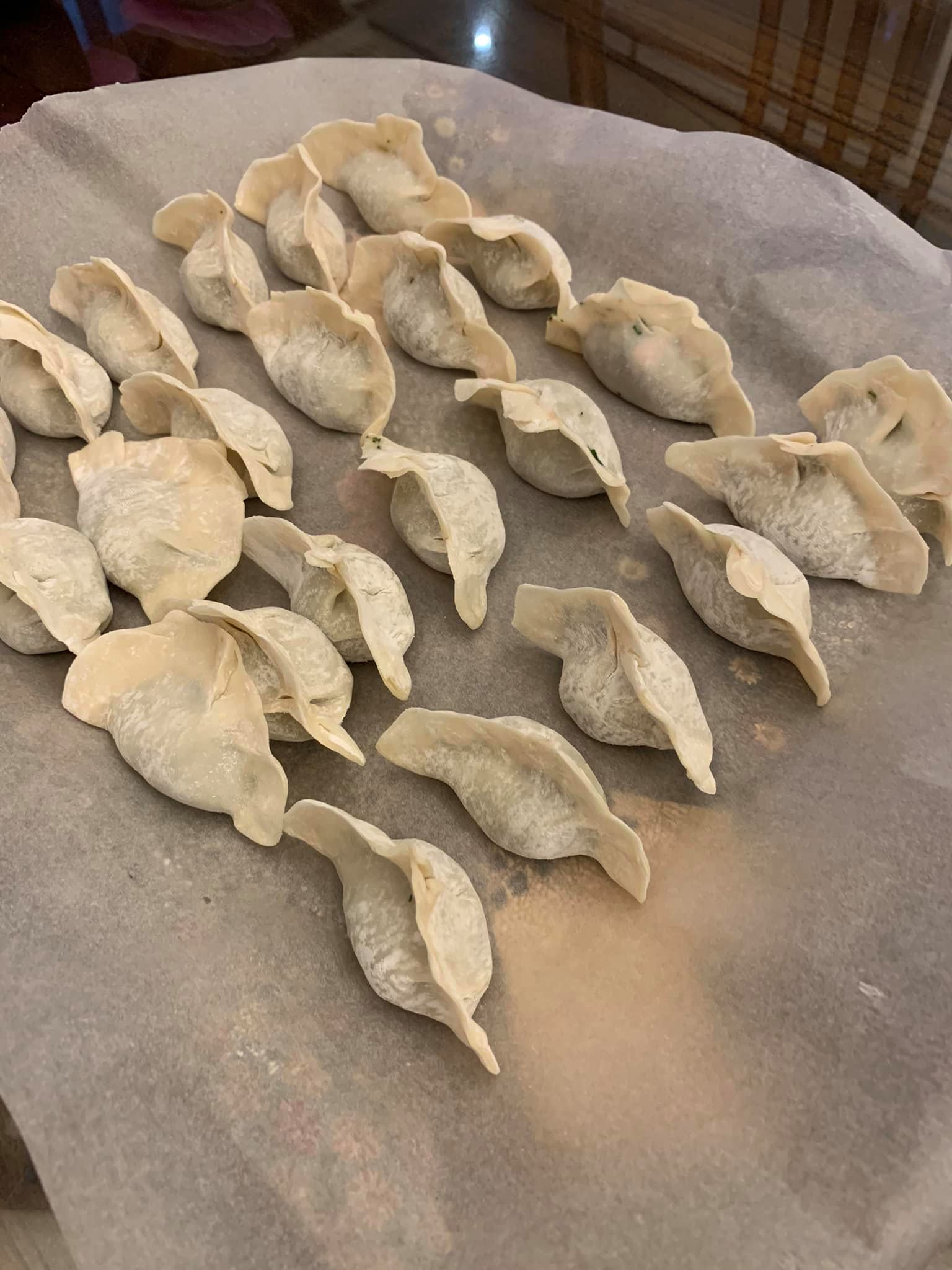 不斷包餃子的過程很療癒。