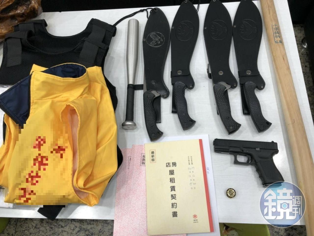 台灣黑幫犯罪工具以槍枝、刀械為大宗。