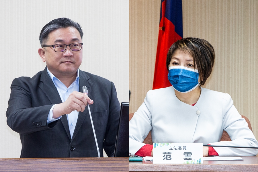 王定宇（左）昨自爆大學時也和現任職立委的何欣純分租過房子，對此范雲（右）則表示若有弱勢女性受到傷害願意站出來發聲。（本刊資料照）