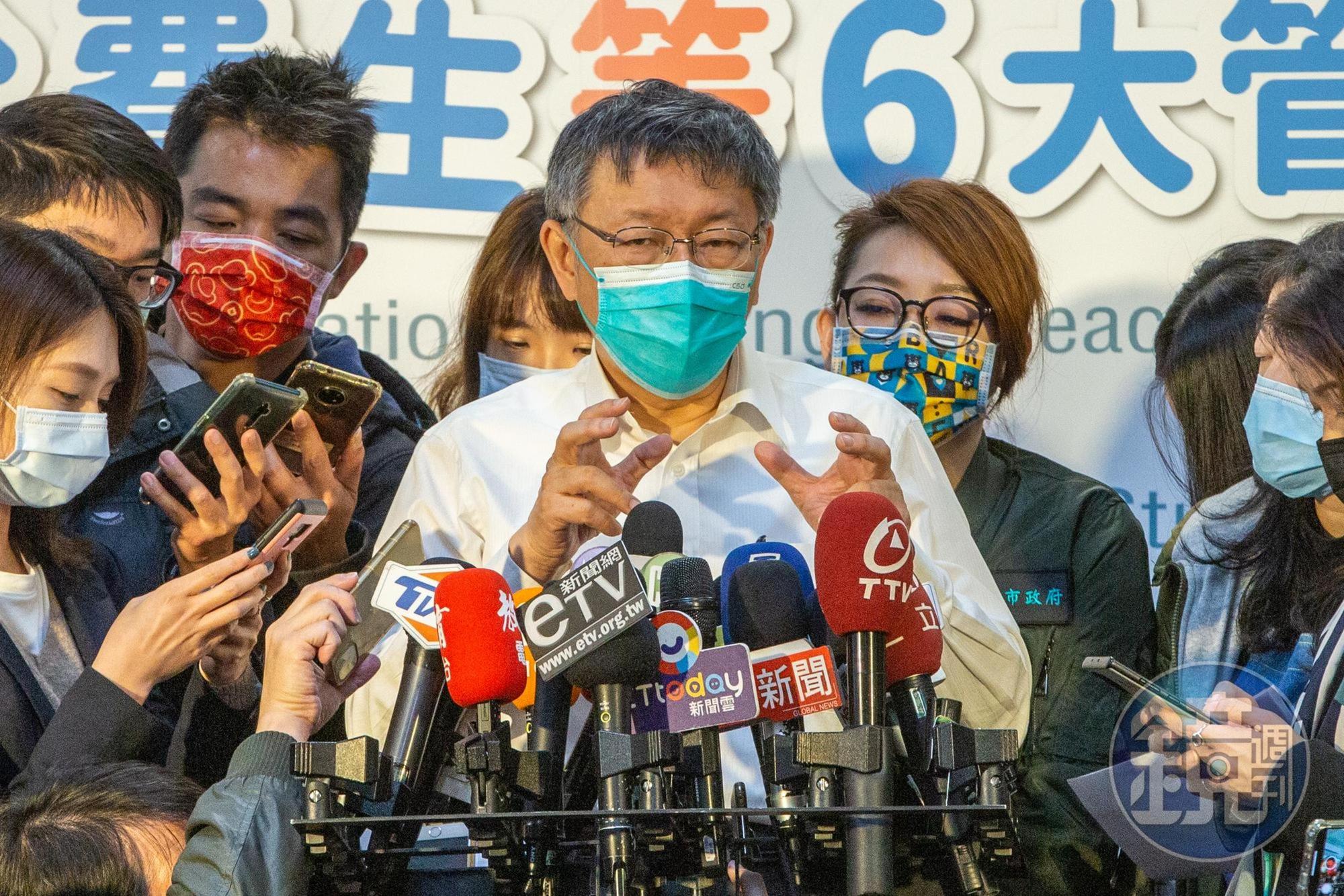 台北市長柯文哲任期進入第7年,已培養不少自己的團隊心腹。(本刊資料照)