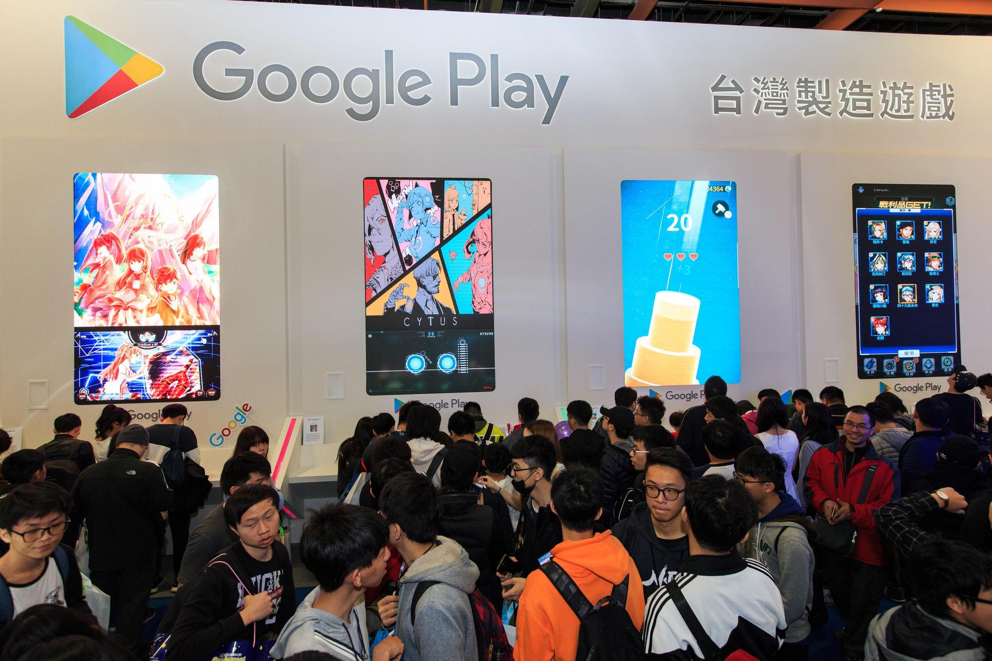 Google近年在台北電玩展展出台灣遊戲專區,曝光台灣自製手遊。(Google提供)