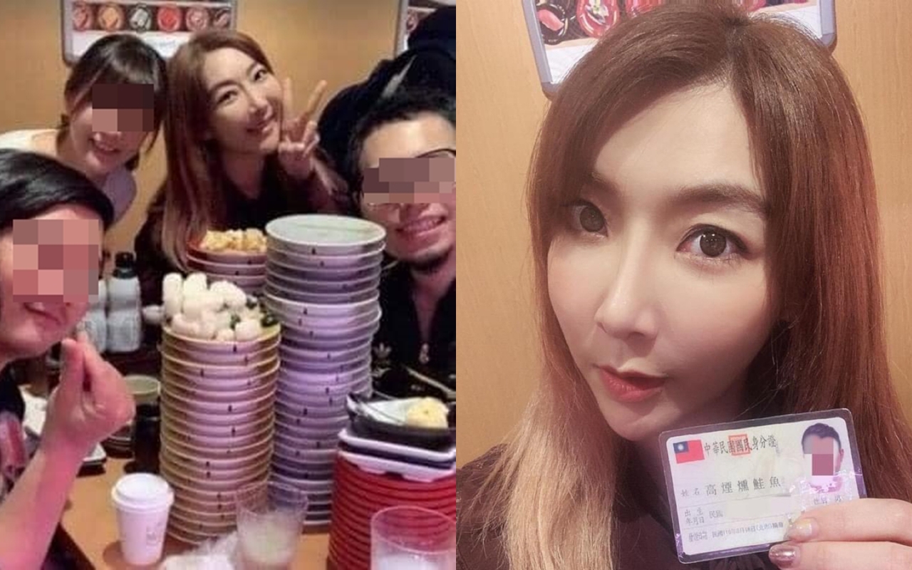 李宓跟風吃免錢壽司，卻因留下一堆醋飯遭批浪費食物。（翻攝自臉書）