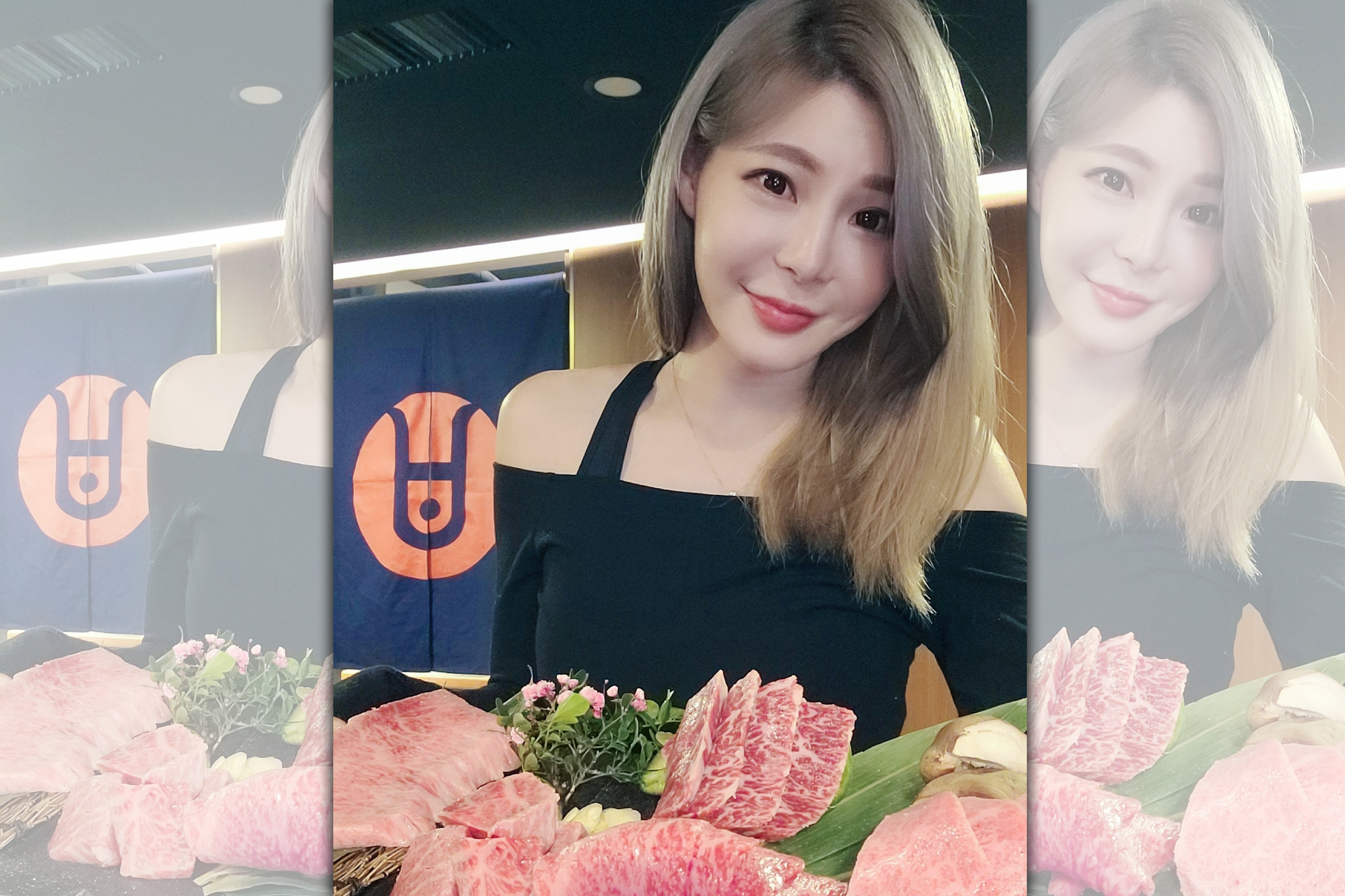 孟慶而出席《旺盛苑和牛燒肉》中山店開幕活動，品嚐日本道地和牛。（孟慶而提供）