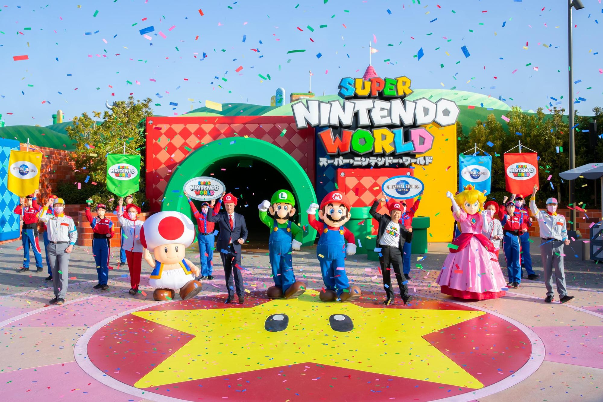 斥資600億日圓建設的「超級任天堂世界」終於在18日開幕。（翻攝Twitter@NintendoAmerica）