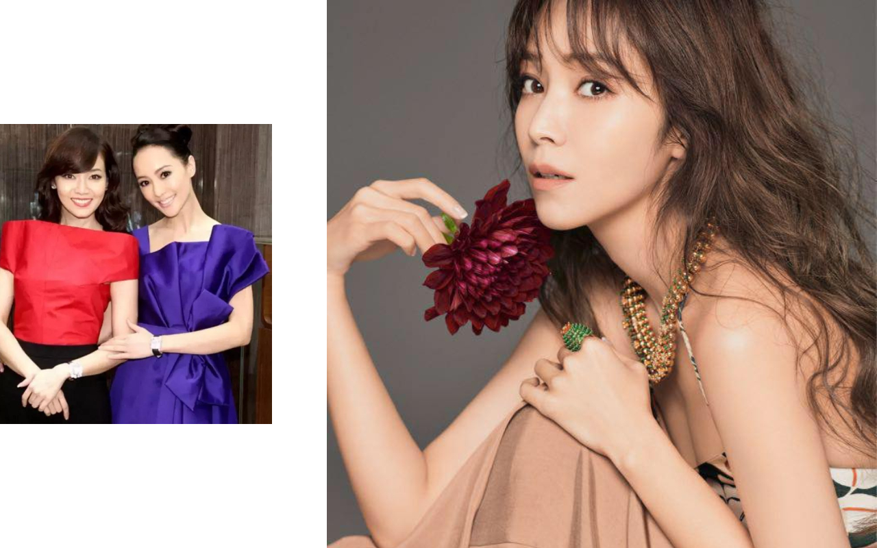 關穎（左圖右）曾撰文〈偷情與包養〉大爆內幕，遭指影射侯佩岑（左圖左、右圖），但關穎嚴正否認。（翻攝自侯佩岑臉書）