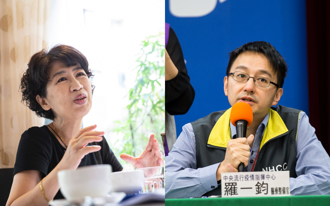 陳佩琪（左圖）認為長官帶頭打是「跟風式打疫苗」，羅一鈞（右圖）對此回覆。（本刊資料照）