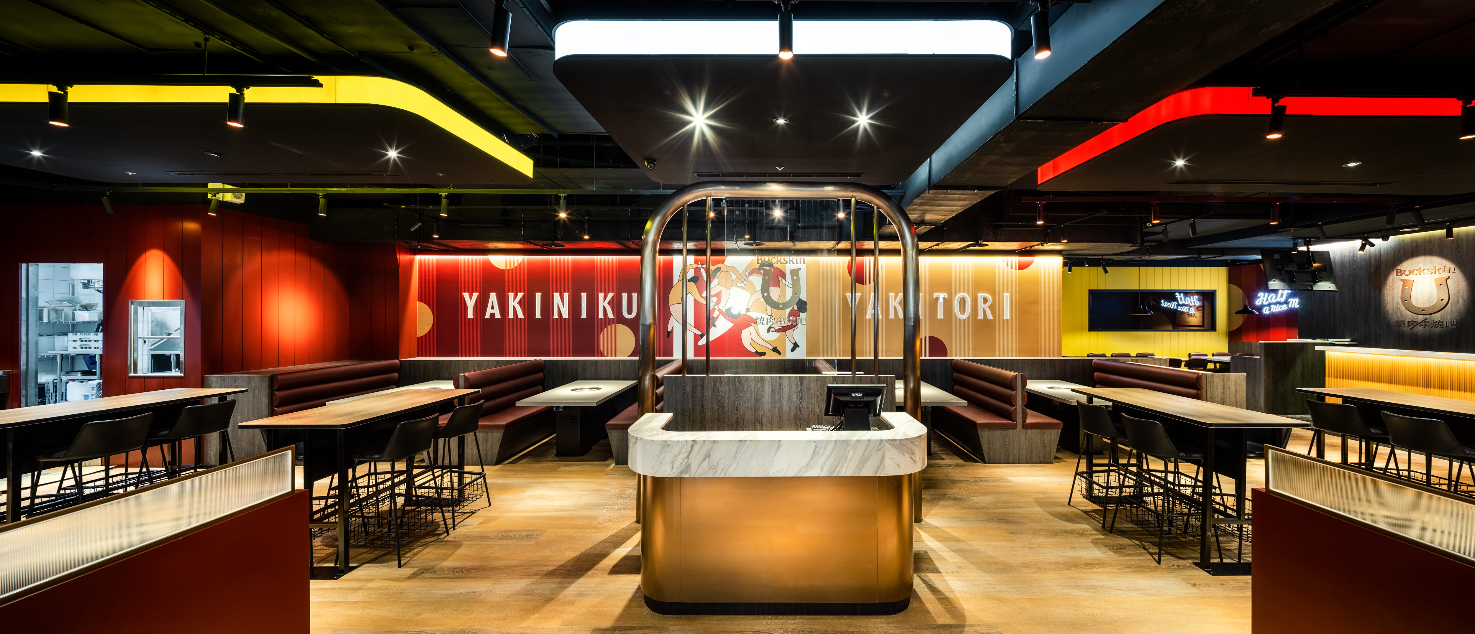 「金車柏克金餐酒集團」旗下全新餐廳「Buckskin Yakiniku / Yakitori Bar 柏克金燒肉/串燒吧」正式開幕。（Buckskin Yakiniku / Yakitori Bar 柏克金燒肉/串燒吧提供）