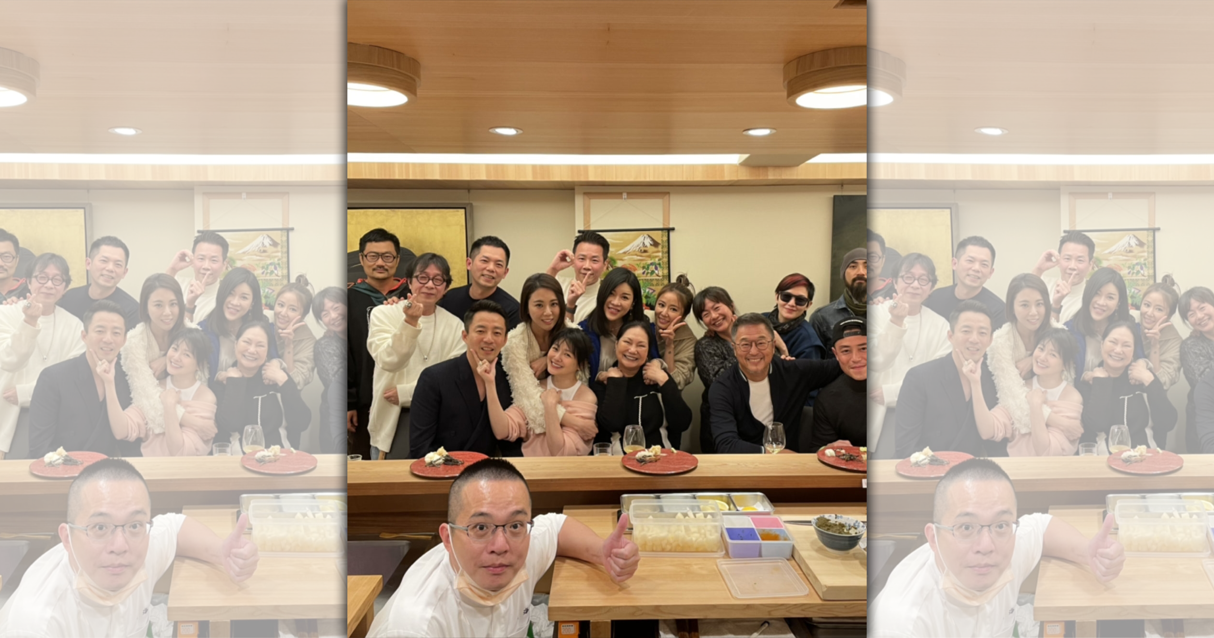 汪小菲在微博po出慶祝結婚10週年的合照，許多星友一起同慶。（翻攝自汪小菲微博）