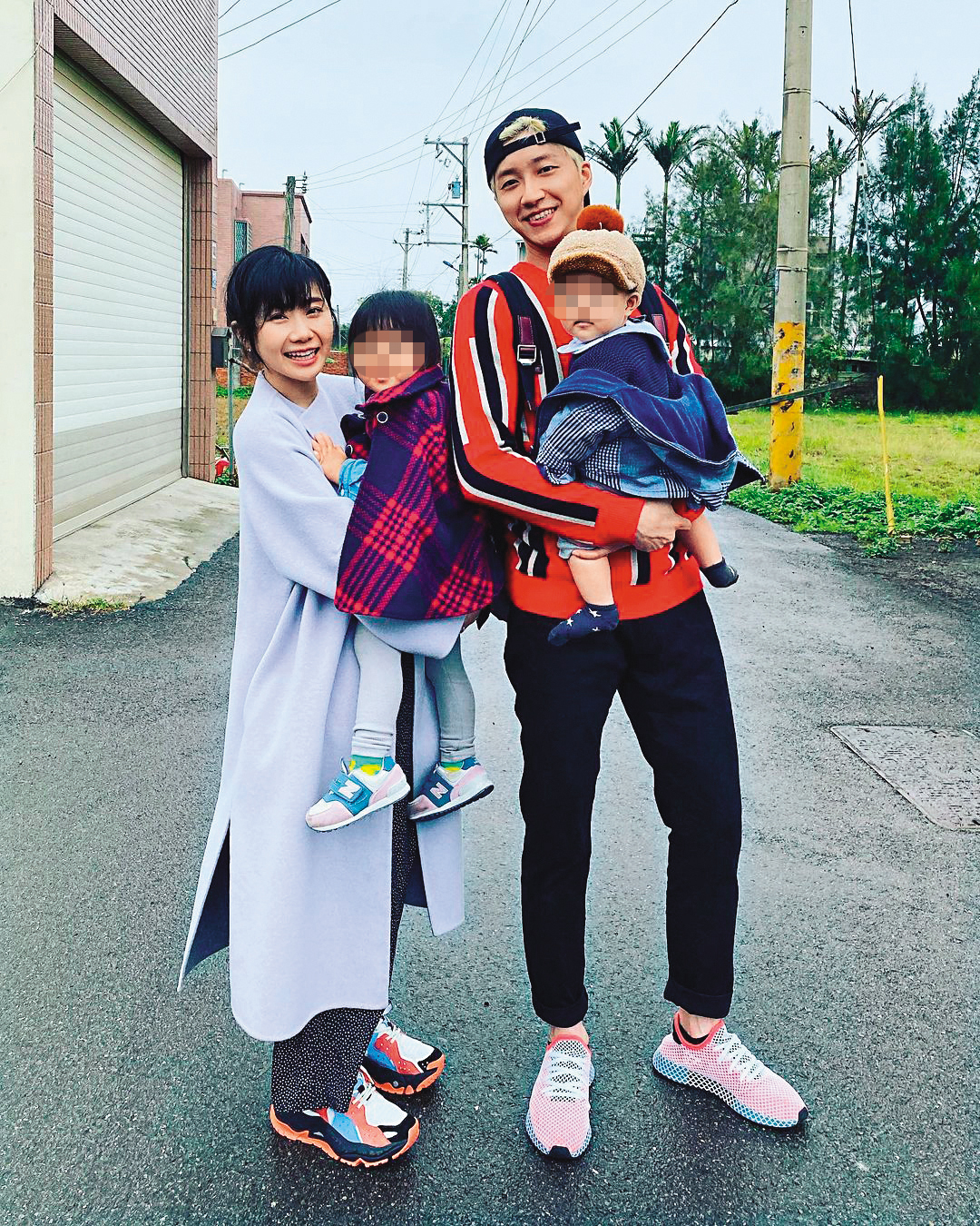 福原愛與江宏傑育有1子1女，曾曬出全家福照片。（翻攝自江宏傑IG）
