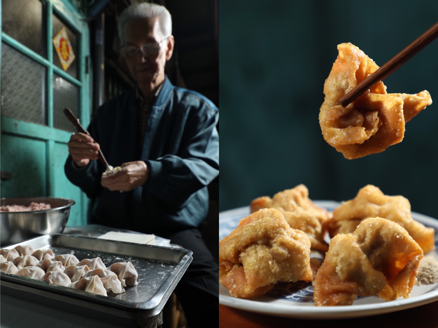 餛飩專門店「黑乾溫州餛飩大王」餛飩現包現煮，還同時提供炸餛飩、紅油抄手及鮮肉餛共3款料理。